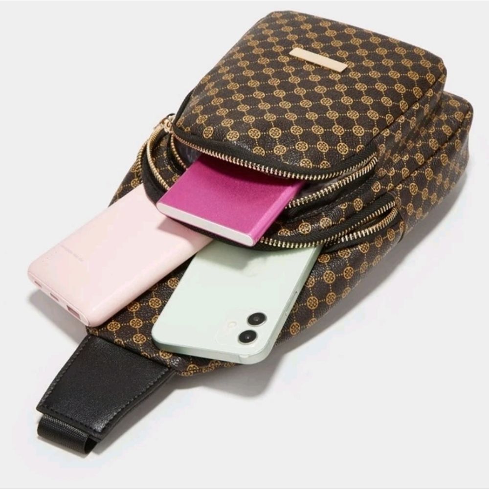 Brown Adjustable Sling Bag - Picture 3 of 9